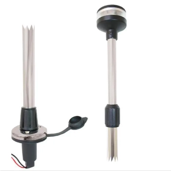 RWB LED Telescopic 360 Degree Anchor Light 1.2m with Plug In Base Boat Marine