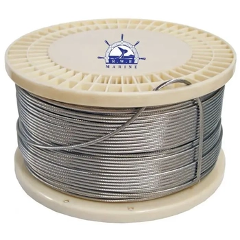 RWB Stainless Steel Wire Rope Grade 316 1x19 2.4mm Diameter 305m Boat Marine