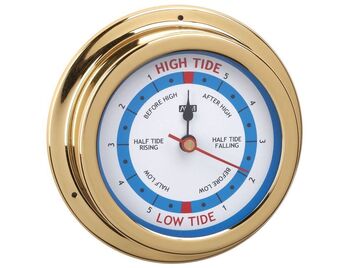RWB Tide Clock Brass 120mm