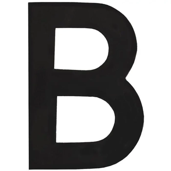 RWB Letters Black 50mm-Pkt 10