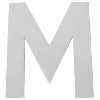 RWB Letters White 50mm-Pkt 10