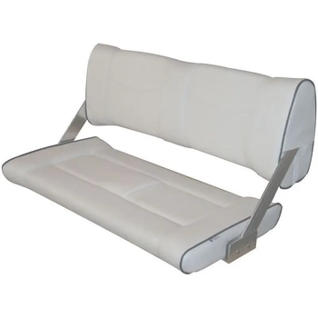 RWB Double Flip-Back Seat Light Gray Black Piping