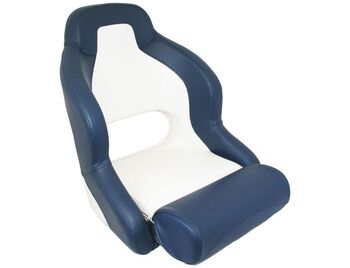 RWB ADMIRAL Compact Flip-Up Helmsman Seat Dark Blue