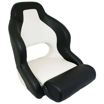 RWB ADMIRAL Compact Flip-Up Helmsman Seat Black