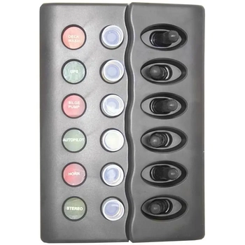 RWB Switch Panel W/P CB's 6Sw