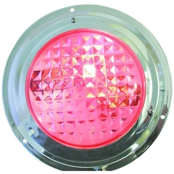 RWB LED Dome Light Stainless Steel Red / White 12V