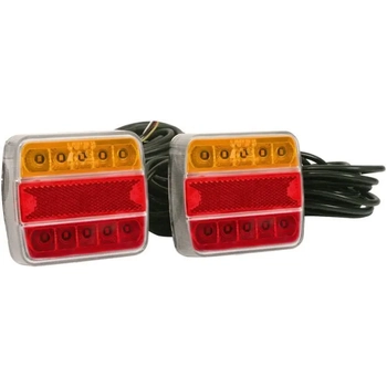 RWB LED Trailer Light Set with 8m Cable and Plugs