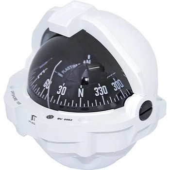 Plastimo White Offshore 105 Powerboat Compass Conical Black Card