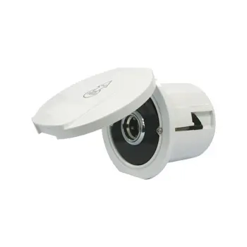 Water Outlet Straight+White Round Cover
