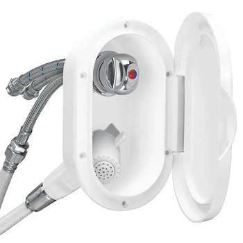 RWB Shower Mixer Set Twin Wht