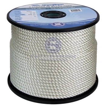 3 Strand Nylon Rope 100m Reel 8mm 1345kg Breaking Strain Boat Marine Fishing
