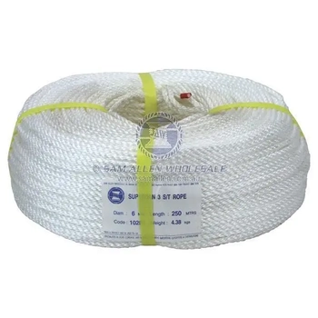 6Mm 250M White Supadan Rope