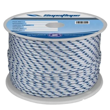 200m PE Yachting Braid Rope 6mm Blue Fleck Boat Marine Fishing 900kg Strain