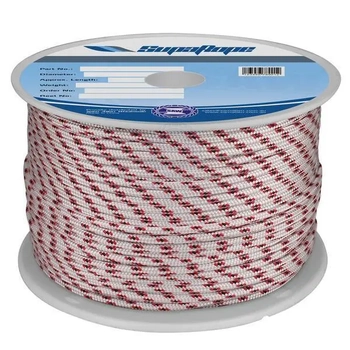 200m PE Yachting Braid Rope 6mm Red Fleck Boat Marine Fishing 900kg Strain