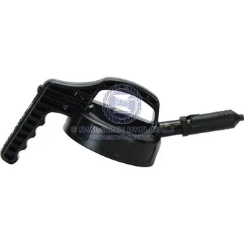 Oil Safe Drum Mini Spout Pouring Lid Black Auto Shut-off Valve Durable Plastic