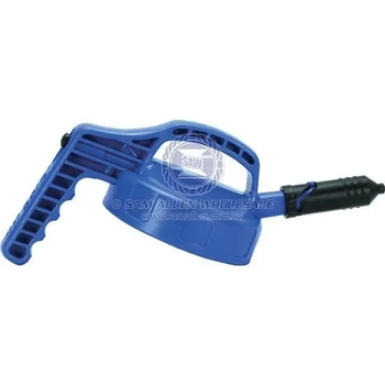 Oil Safe Drum Mini Spout Pouring Lid Blue Auto Shut-off Valve Durable Plastic
