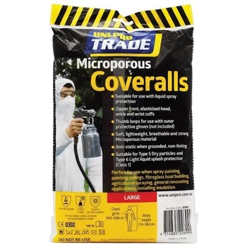 Coverall Microporous Large 20 Pack