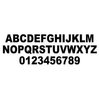 6.5" Black Letters - I