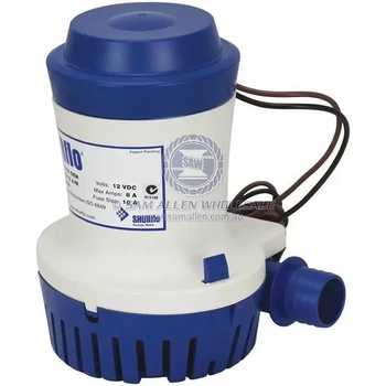 SHURFLO Electric Boat Bilge Pump Submersible 12V Up to 1800 GPH Marine Fishing