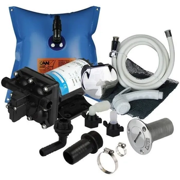 Shurflo Premium Fresh Water Flexible 100L Tank and Aqua King Pump Boat Marine