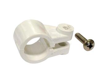 Tube Clamp 25mm White With Nut