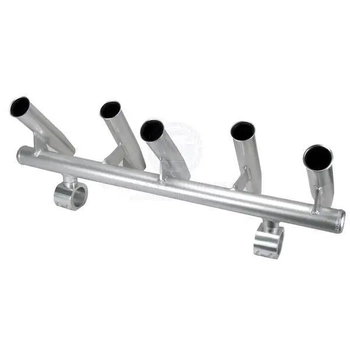RELAXN T-Top 5 Rod Holder Rocket Launcher Centre Console Clamp-on Silver ALU