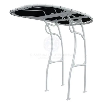 T-TOP POWDER COATED WHITE - FOLDING   Acrylic Black Canvas
