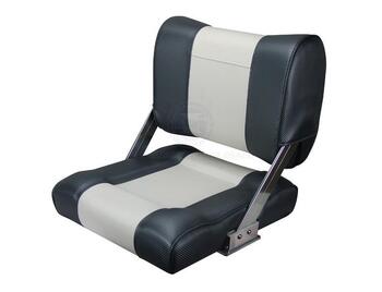 RELAXN Tasman Series Flip Back Boat Seat - Carbon Grey