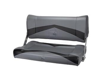 Relaxn Double Flip Back Console Boat Seat No Arm Dark Grey/Black Carbon