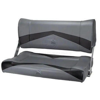 Relaxn Double Flip Back Console Boat Seat No Arm Dark Grey/Black Carbon