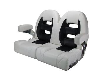 RELAXN Cruiser Series Double Boat Seat - White/Black