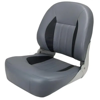 RELAXN Barra Series Folding Boat Seat - Dark Grey/Black