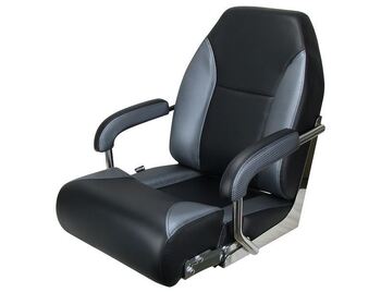 RELAXN Pelagic Sport Series High Back Boat Seat - Black/Grey