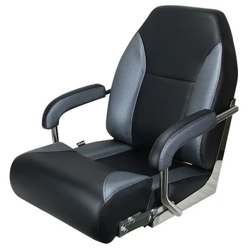 RELAXN Pelagic Sport Series High Back Boat Seat - Black/Grey