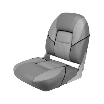 RELAXN Bay Series Folding Boat Seat - Light Grey/Black