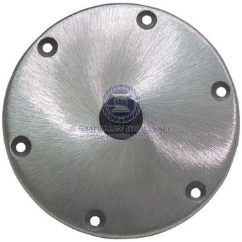 Kingpin Round Base Boat Seat Pedestal 203mm - Satin Finish