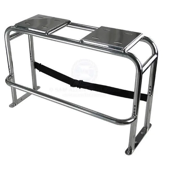 RELAXN Boat Seat Double Space Frame Pro500 Footrest 304G Steel Adjustable Height