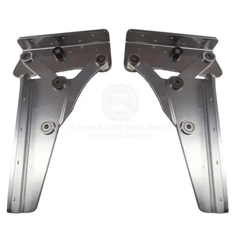 Seat Bracket Anodised/Alu Fold Up Pair