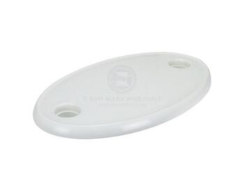 Sam Allen 46cm x 76cm Moulded Plastic Marine Grade White Table Top Oval Boat Fishing 