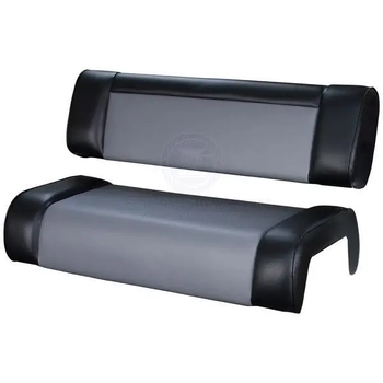 RELAXN Flip Back Center Console Cushion Set Grey Black Boat Marine Seating