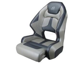RELAXN 'Premium' Mako Series Bucket Boat Seat - Grey/Silver Carbon