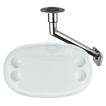 Relaxn Stainless Steel Side Mounting Pedestal with Premium Table Top
