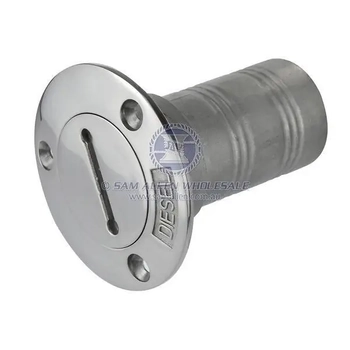 50mm Diesel Deck Filler with Key Stainless Steel Flush Mount Boat Caravan Marine