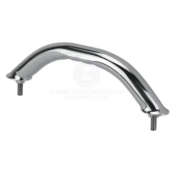 304G Stainless Steel Boat Hand Rail 500mm Ribbed Grip with Studs Marine Deck