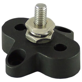 Terminal Stud M6 Single Blk H/Duty