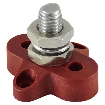 Terminal Stud M10 Single Red H/Duty