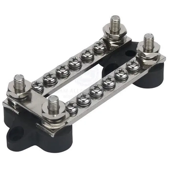 RELAXN Power Distribution Bus Bar Block 12 Terminal 12V/24V 100Amp Marine Boat