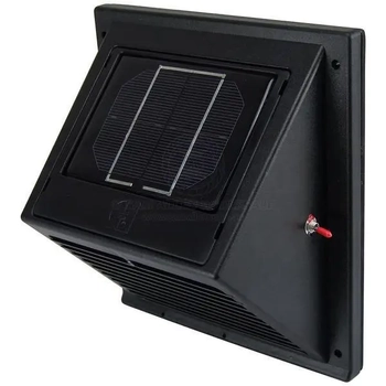 Solar Powered Wall Mounted Ventilation Fan - Black