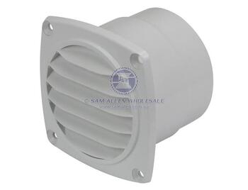 ABS Plastic Blower Air Vent Outlet Exhaust 76mm White Ventilation With Tail