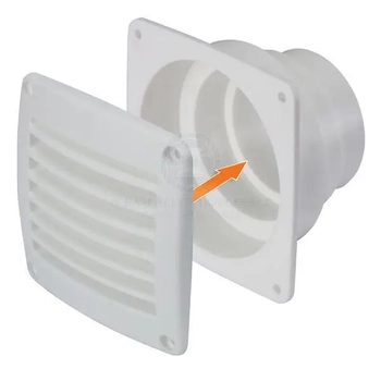 Flange 65mm White With Vent